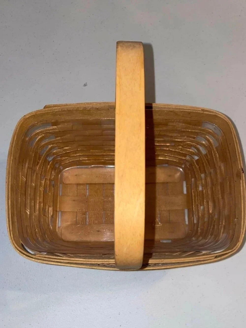 Longaberger Basket With Handle Clear Plastic Protector- see all photos